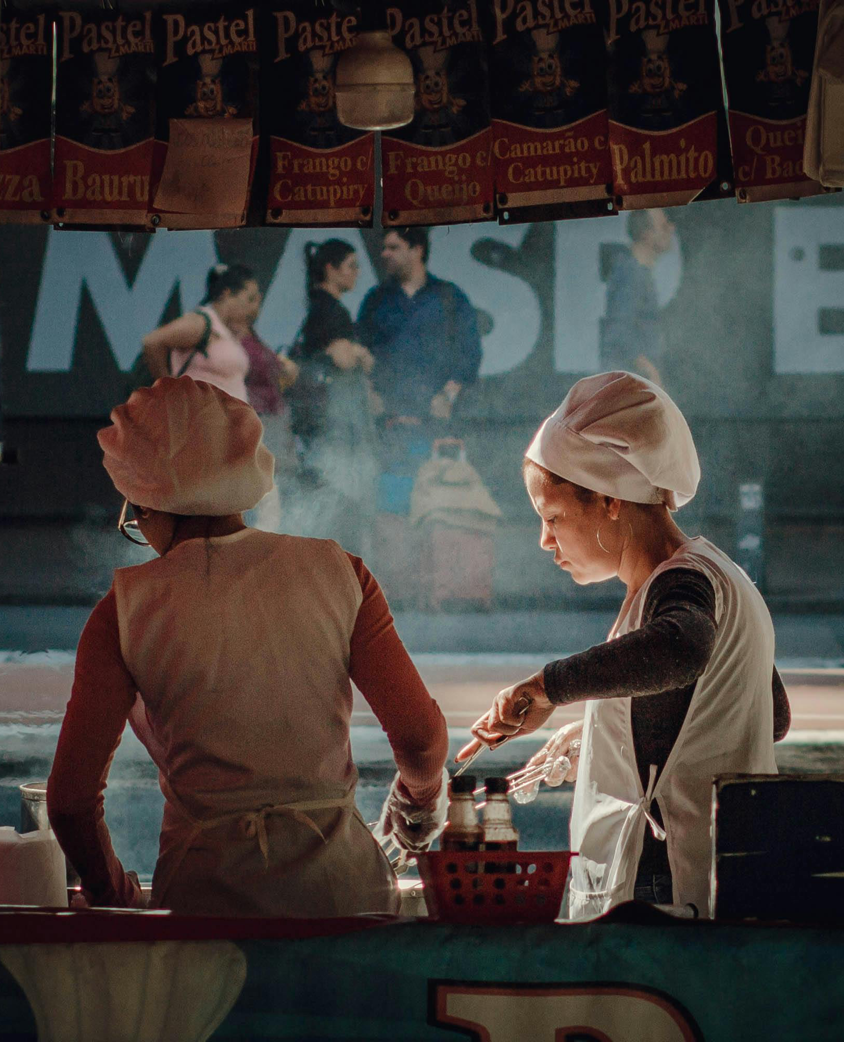 Women Preparing Street Food